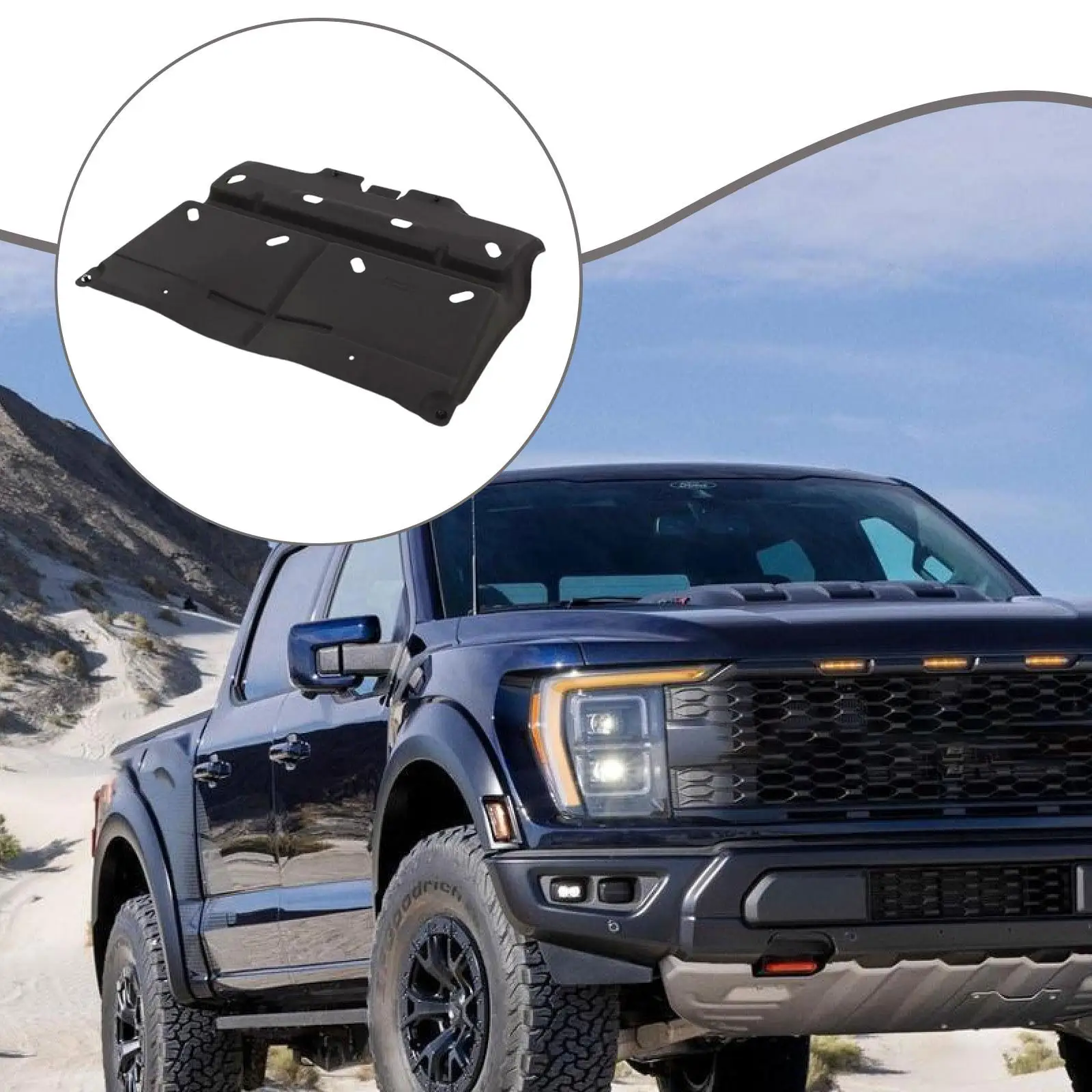 

Splash Panel Shield ml3Z7222D with Mounting Screws for Ford F150 2015-2020 Automobile Accessory Simple Assembly PP Material