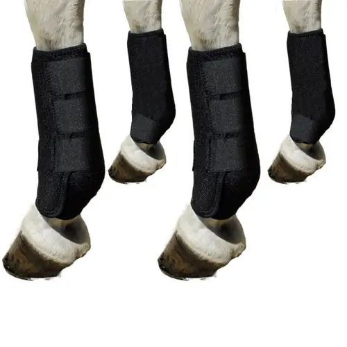 4 unids/set de botas deportivas coloridas para caballos, 3 tamaños, envolturas duraderas para piernas de caballo, cómodas y fáciles de usar, protector para piernas delanteras y traseras