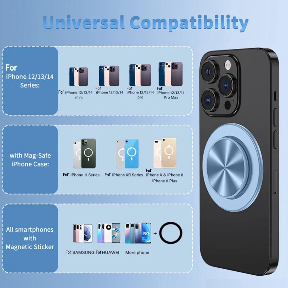 Universal  Compatible with Magsafe Stand Cellphone Holder Socket Pocket for iPhone For MagSafe Cases Phone