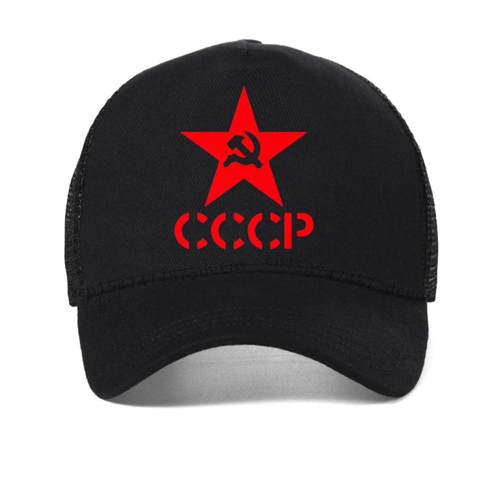 

Russian USSR CCCP Multicolor Hat Men's baseball Cap Cccp Red Star Personalized Visor Protection Hats adjustable mesh Trucker hat