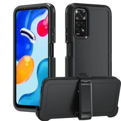 Custodia antiurto per telefono Defender Armor per Redmi 12 Note 11S 12S Pro Hard PC + TPU Cover posteriore custodia Anti-caduta per Xiaomi 11T PRO