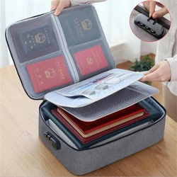 Organizador de documentos para hombre y mujer, maletín A4, soporte para Carpeta, funda para bolso, monedero, pasaporte, almacenamiento de archivos funcional seguro para el hogar