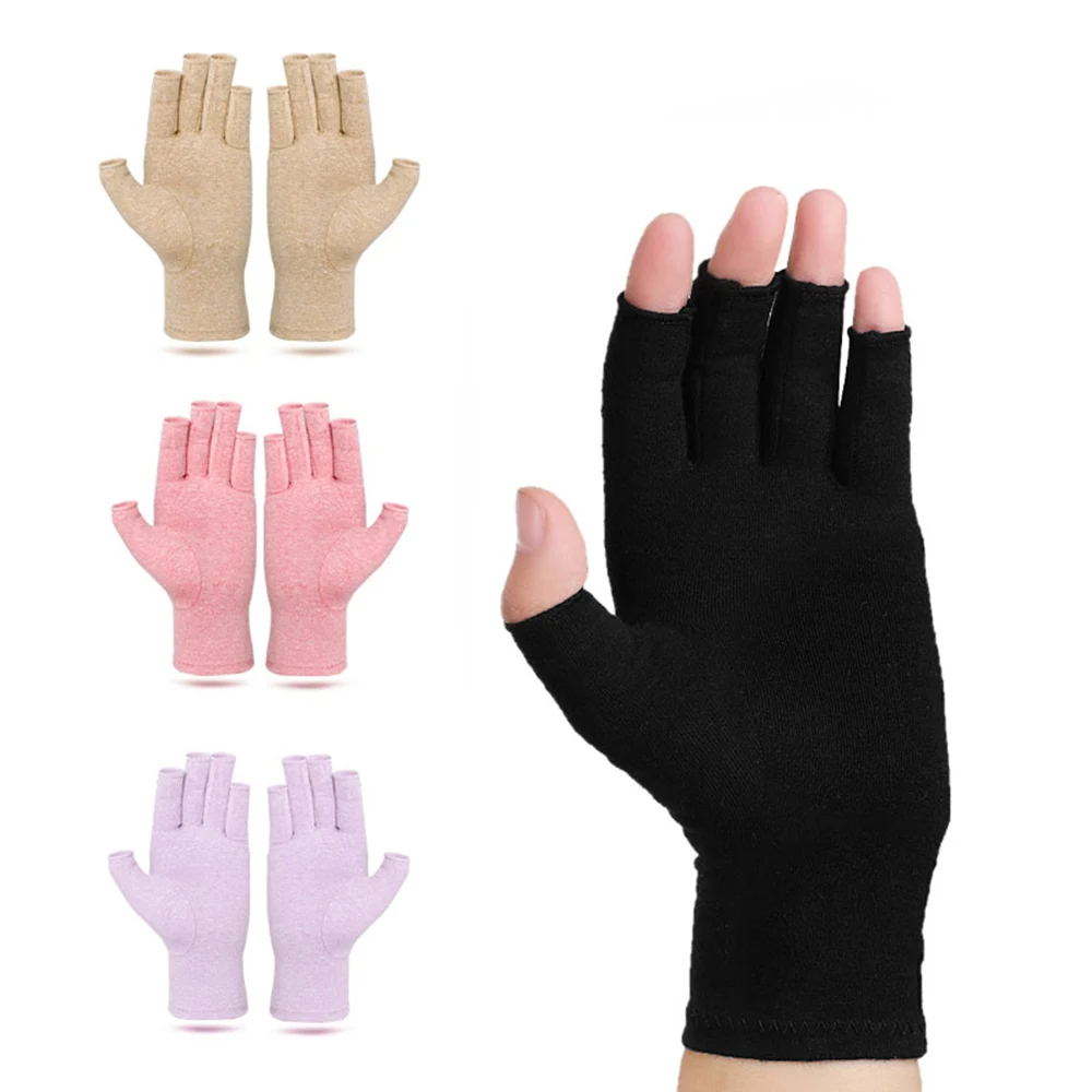 Unisex Fingerless Compression Arthritis Gloves for Pain Relief Carpal Tunnel Tendonitis Rheumatoid Disease Wrist Support Brace