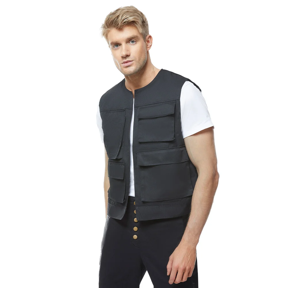 Han Solo Cosplay Kostüm Erwachsene Männer Fantasie Uniform Hemd Weste Hosen Gürtel Riemen Holster Set Outfits Halloween Karneval Party Anzug