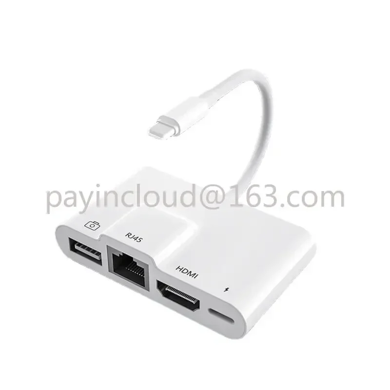 

Applicable To Apple Hdmi Otg Same Screen Projection Converter Adapter Cable Mobile Phone Ethernet Rj45 Live Card Reader