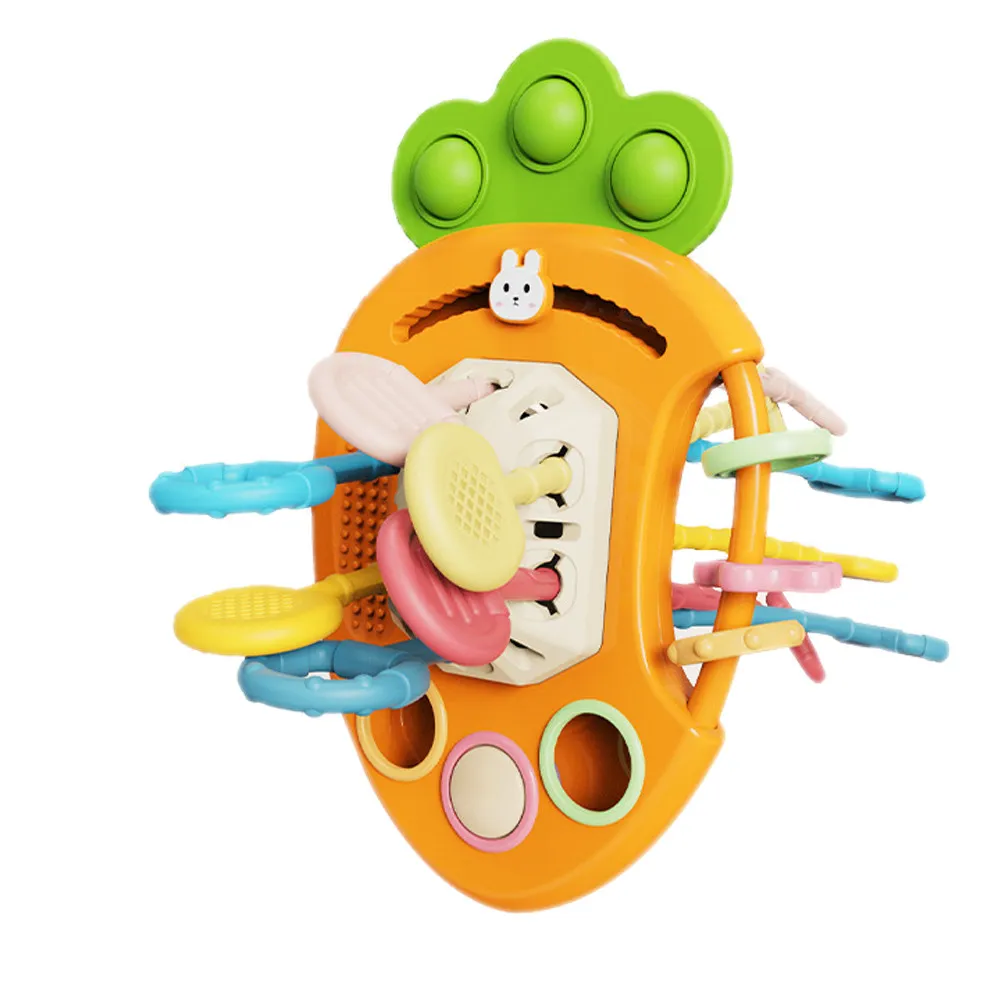 

Funny Baby Pull String Interactive Cartoon Pulled Early Education Sensory Learning Fine Motor Skills Infant Travel Game