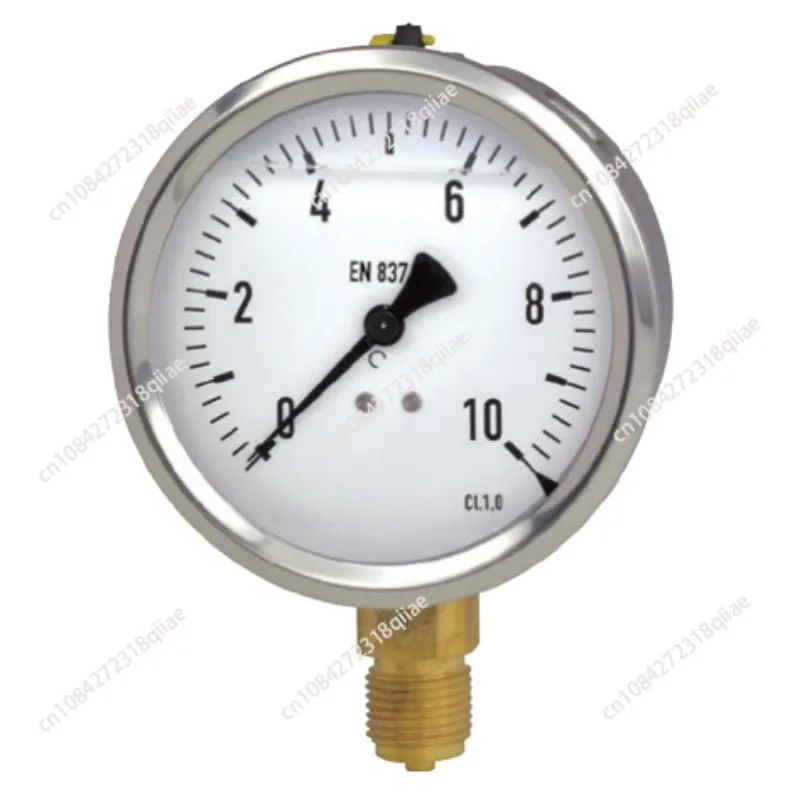 Stainless steel liquid-filled shock-resistant hydraulic pressure gauge vacuum