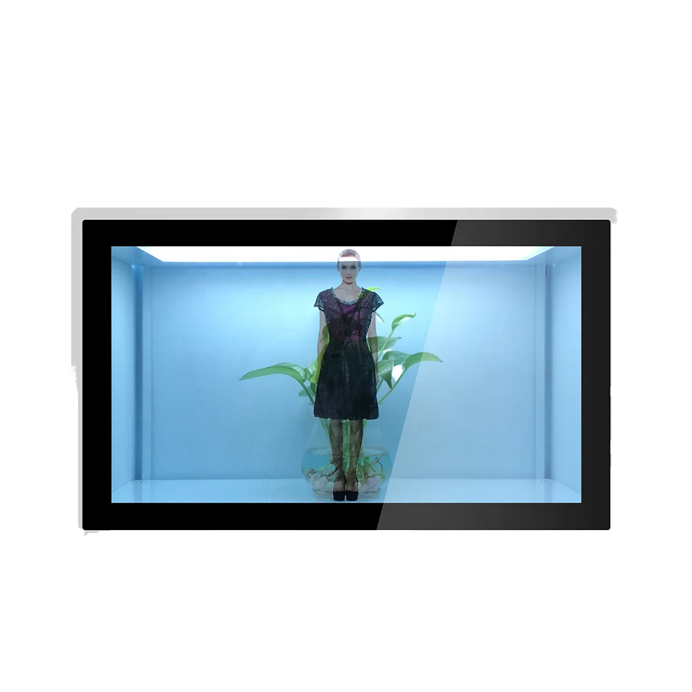 

3D-голографический шкаф с проекцией на ЖК-экран в реальном времени, прозрачная витрина, интерактивное видео, голографический сенсорный экран