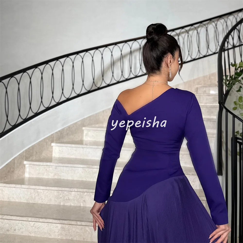 TANAvable-Robe Longue Drapée à Plis en Jersey Simple, Coupe Trapèze, Épaules Dénudées, sur Mesure, à la Mode, pour Occasions