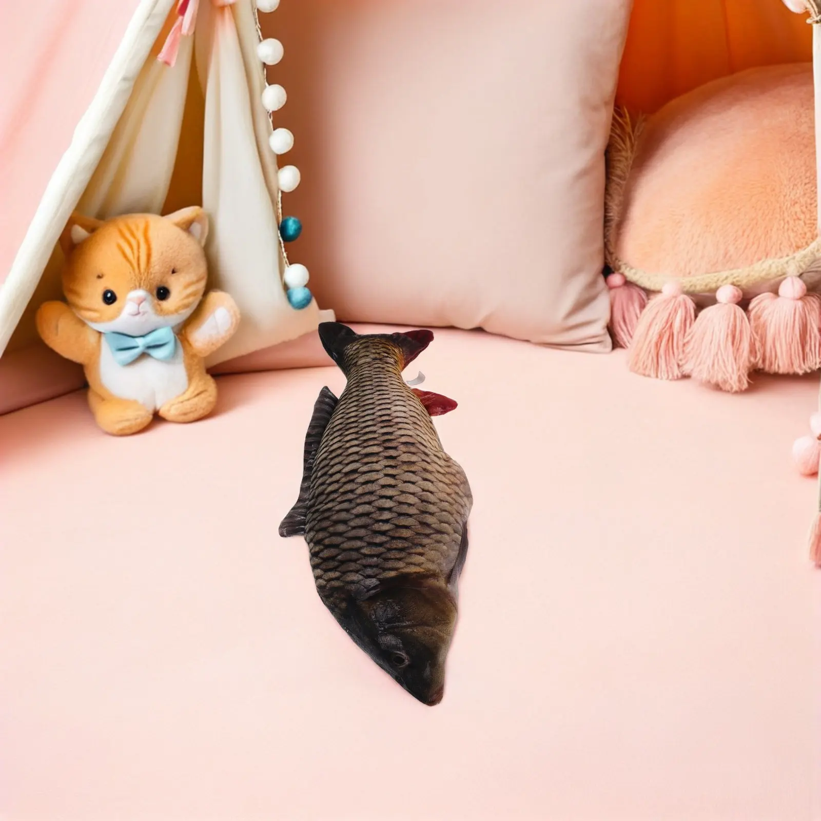 Fish Pillow Cover Cartoon Carp Cushion Sleeve Sofa Couch Bed Marine Animal Pillowcase Home Bedroom Living Room Decoration
