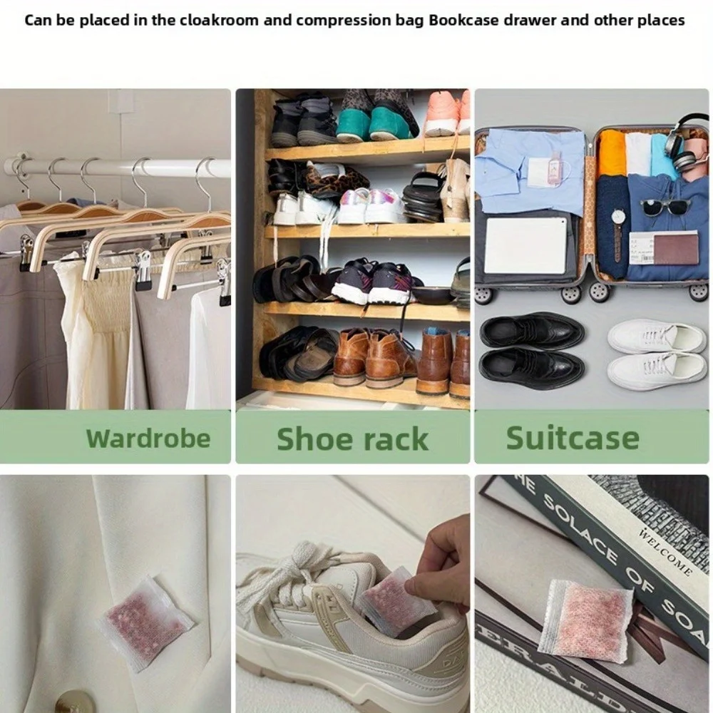 100 Stück Rosenduft-Kleiderschrank-Duftsäckchen zur Schimmel- und Insektenabwehr, Kakerlaken-Repellent, langanhaltender Duft, Geruchsneutralisator für Küche und Haushalt – Detail 4