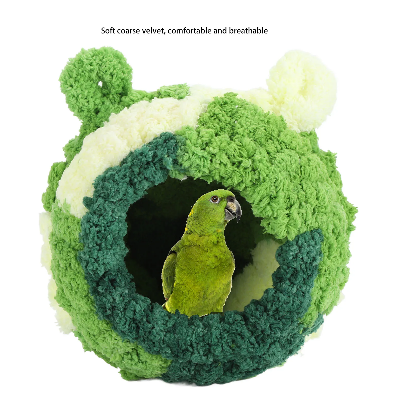 Bird Cage Bed Parakeet Nest Bed Parrot Nest House Cozy Comfortable Lovely Appearance Decorative Warm Bird Cage Bed for Parakeet