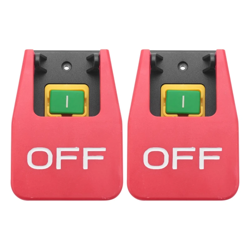 

2X Off-On Red Cover Emergency Stop Push Button Switch 16A Power-Off/Undervoltage Protection Electromagnetic Start Switch