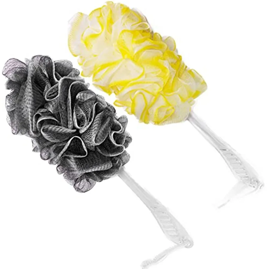 

and Gray Loofah - Mens and Womens Back Scrubber - 18 Inch Long - 2 Pack