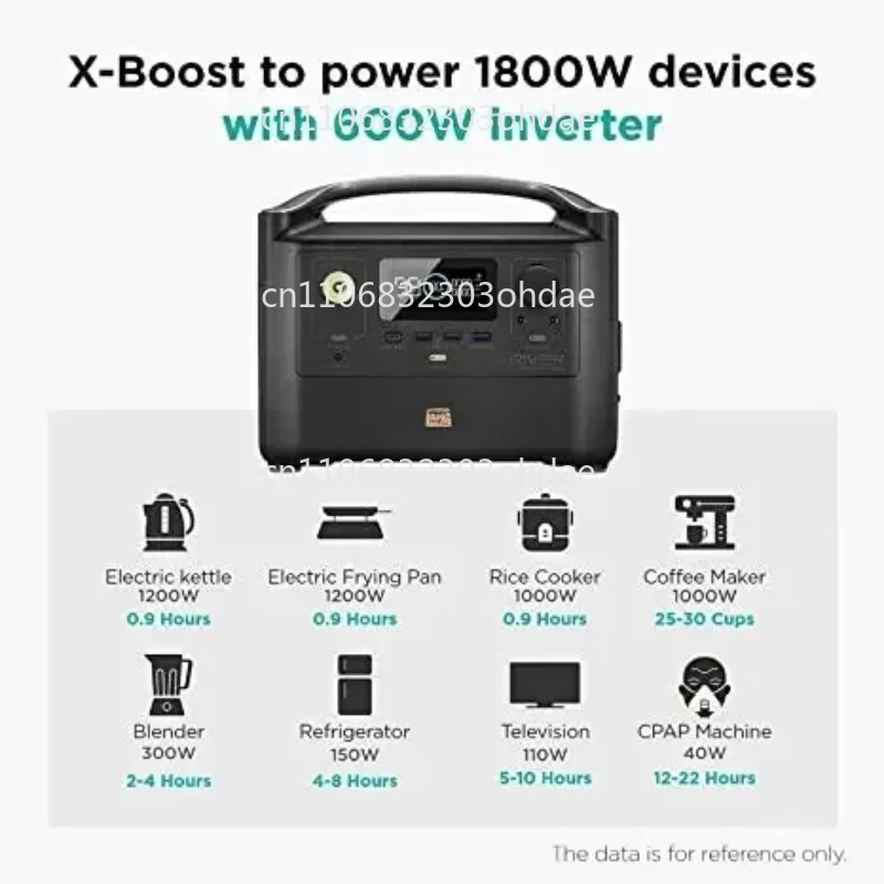 

Портативная электростанция ECOFLOW RIVER Pro, 720 Втч, несколько устройств, зарядка 0–80% в течение 1 часов для кемпинга, автофургона на открытом воздухе