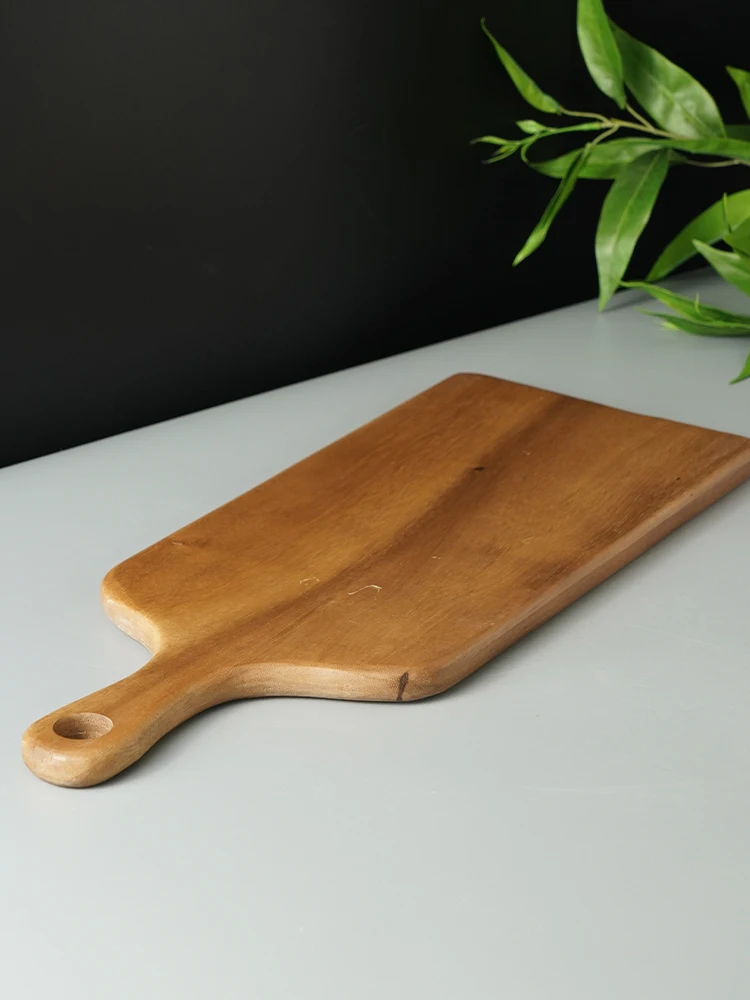 Rectangular Wooden Steak Plate, Pizza Plate, Commercial, High-End Creative Western Tableware, Fruit Cake and Tea Plate