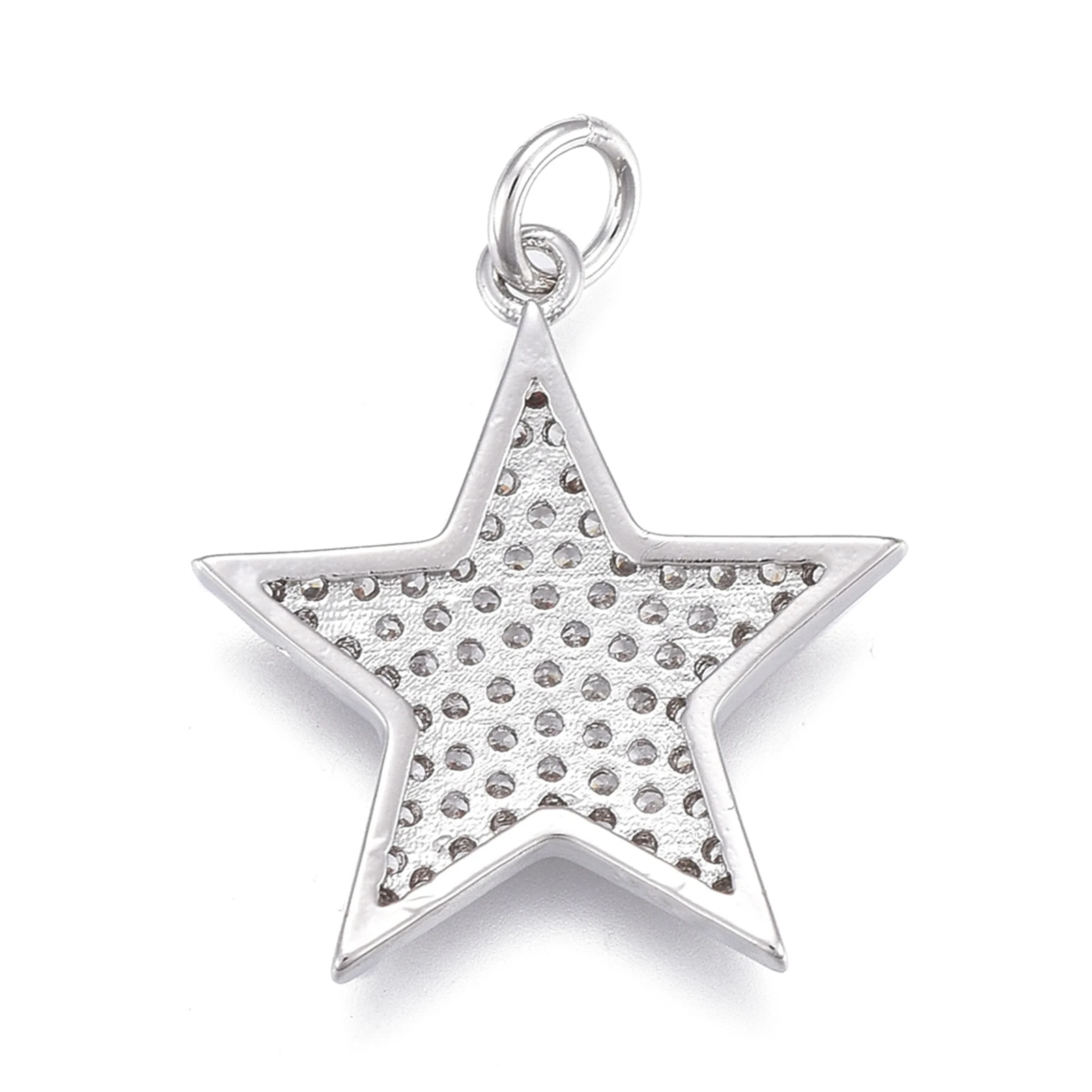 5-10pcs Brass Star Charms Micro Pave Cubic Zirconia Pendants Real 18K Gold Plated for Jewelry Making Necklace Earrings Decors