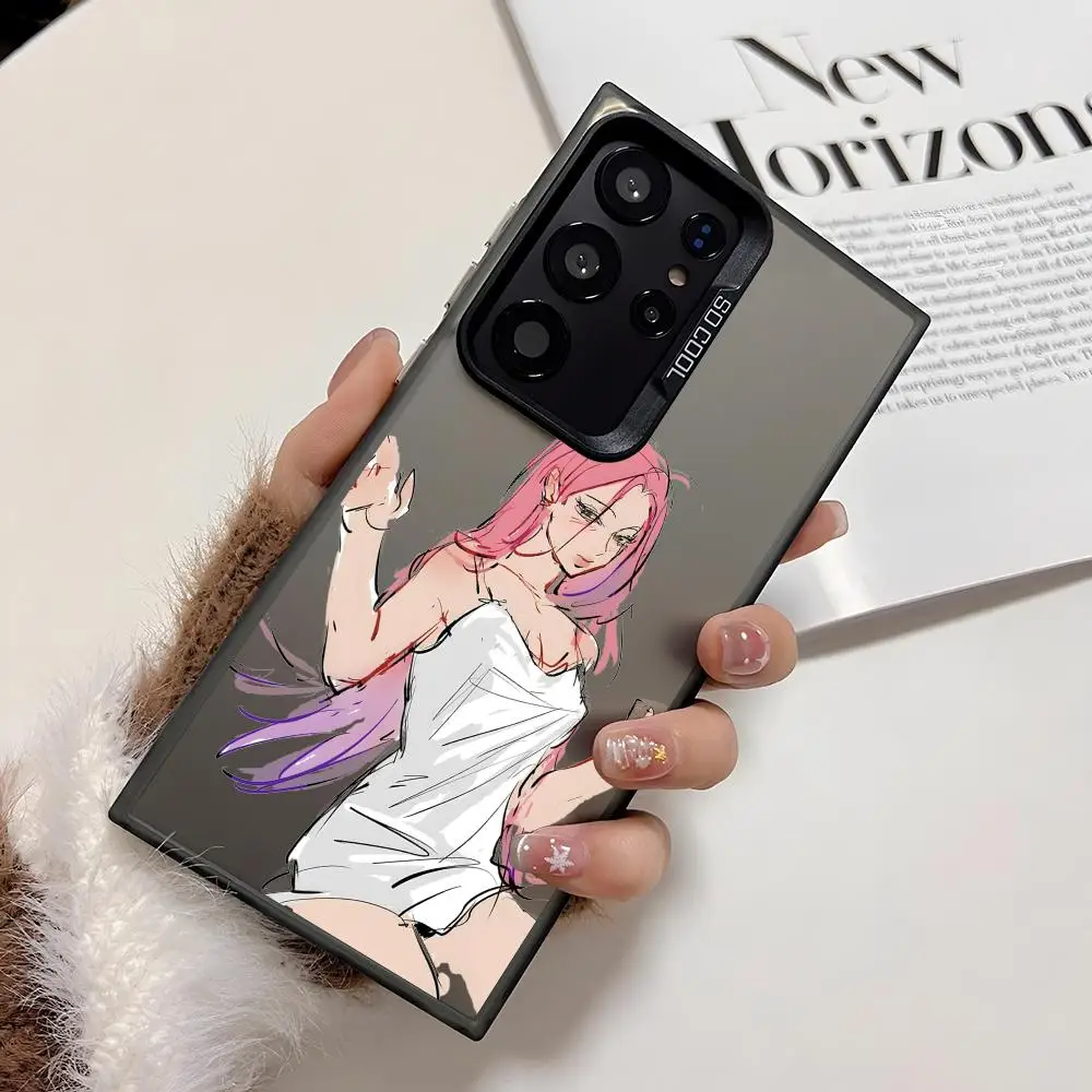 アニメA-エイリアンステージスマホケース サムスン Galaxy S25 Edge S24 S23 S22 S21 S20 Ultra用 シリコン製 カラフルシルバー スマホケース