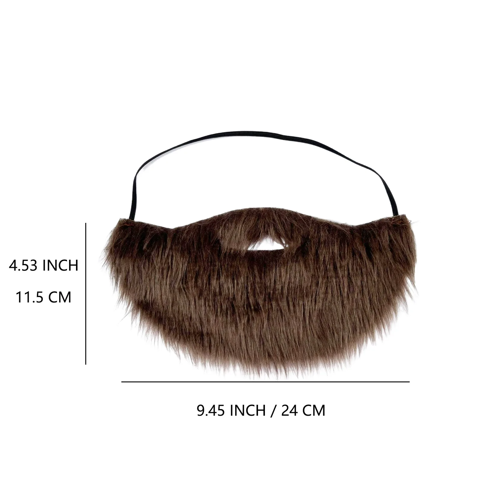 ホリデーパーティーひげ男性用ブラウンショートプラッシュひげあごひげ海賊コスチュームひげひげアクセサリーコスプレ