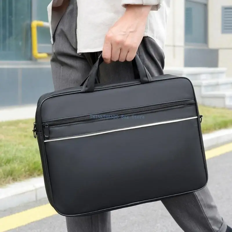 

340D 15 Inch Laptop Bag Large Capacity Computer Bag Oxfords Fabric Practical Laptop Case Comfortable Strap For Daily Commute