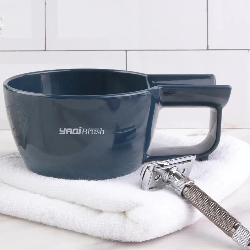 Dark Blue Color Plastic Shaving Bowl For Men Shaving Brush Yaqi High Quality