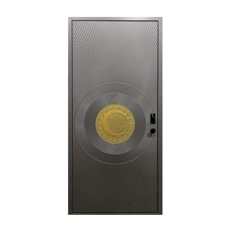 6mm Cast Aluminum Round Entry Door Fine Carving New Chinese Style Anti Theft Offset Pivot Gate for Community Villa Entrance