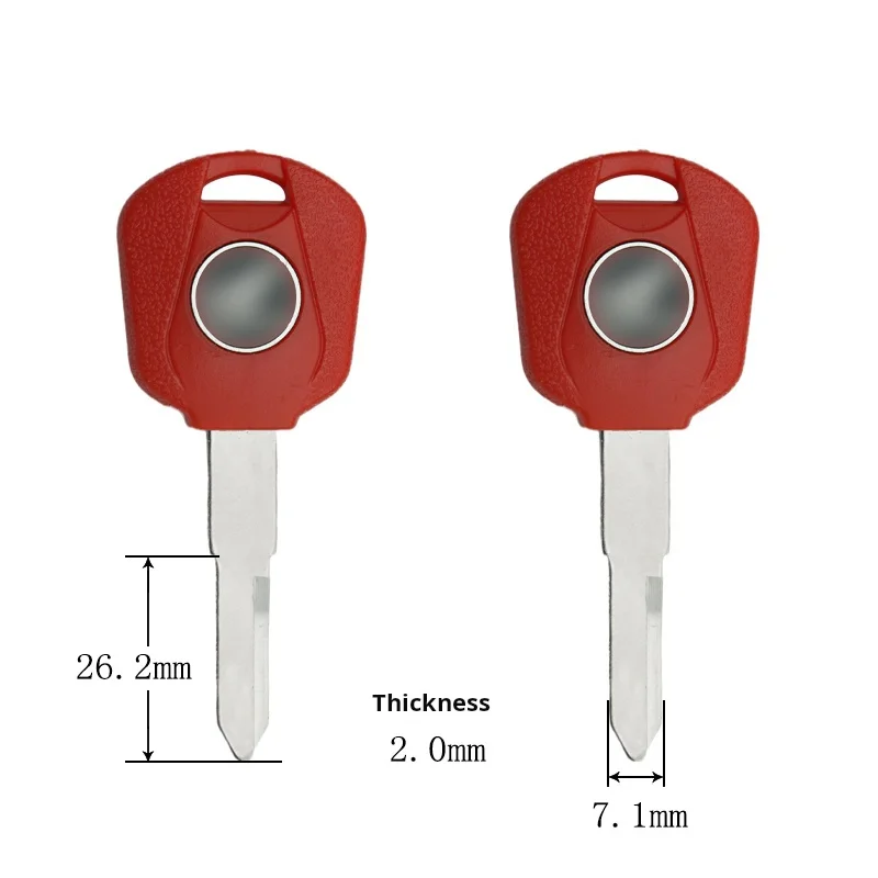 Honda motorcycle key, suitable for: HondaCBR17 22 23 29 VFR30 Sapphire CB400 motorcycle key blank(can be placed anti-theft chip)