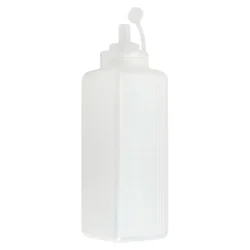 1pc 800/1000ML Squeeze Sauce Bottle Small Dia Dustproof Plastic Square Squeeze Tomato Salad Sauce Bottle Dressing Bottle