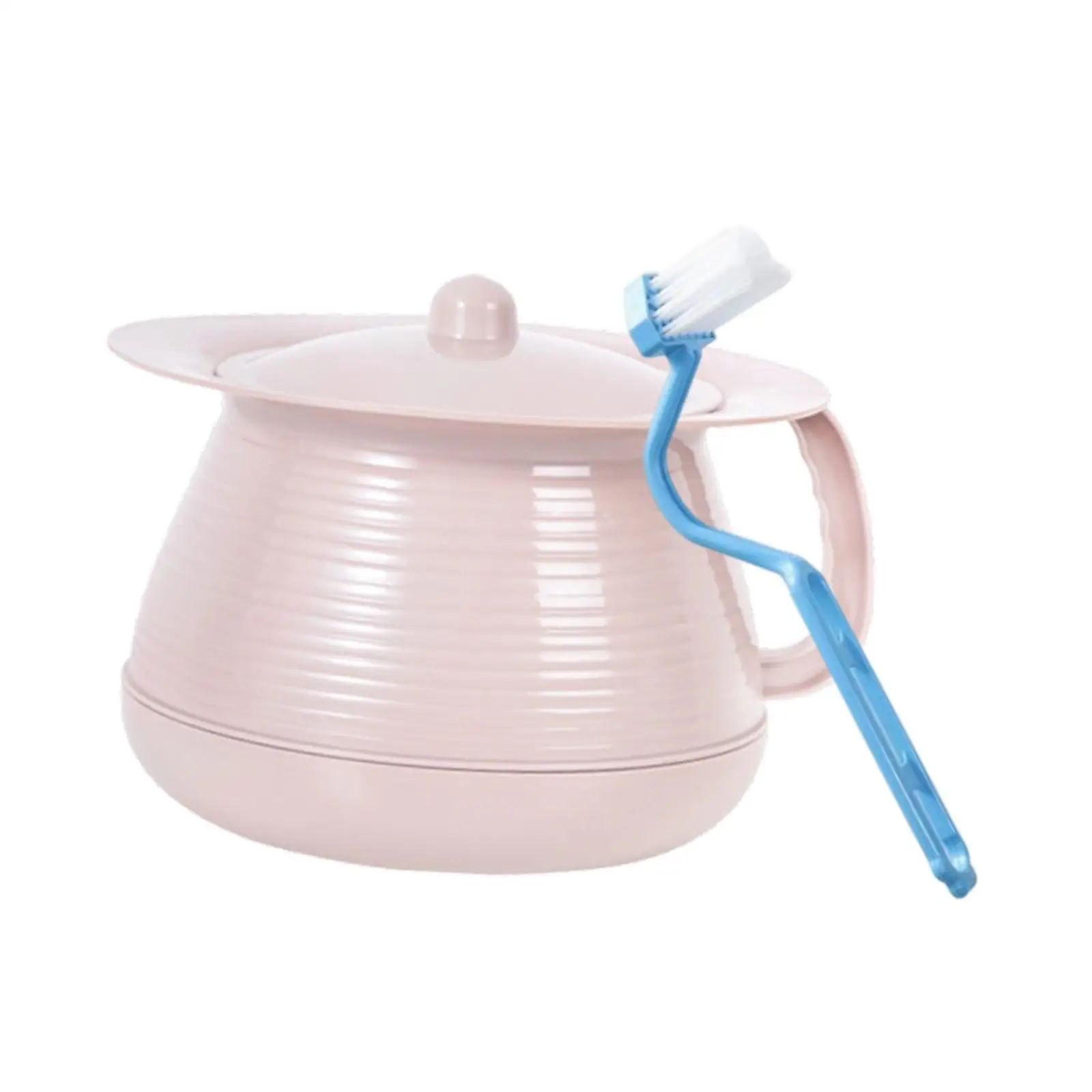 Portable Spittoon with Brush Practical with Lid for Outdoor Bathroom Home