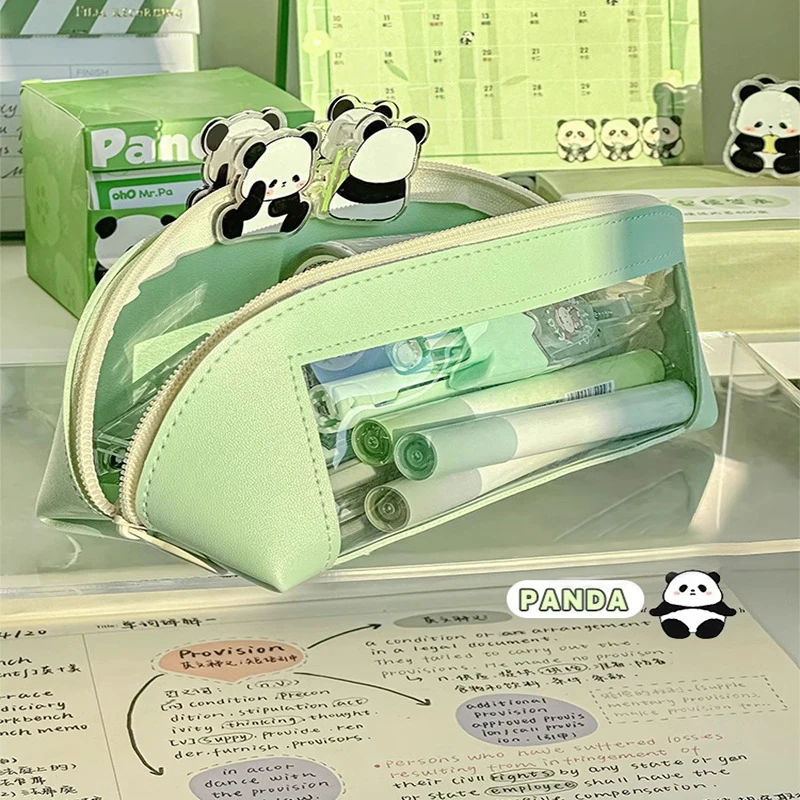 Learning Supplies 12 Grid Large Capacity Pencil Case Oversized Stationery Bag School Stationery Zipper Pen Case