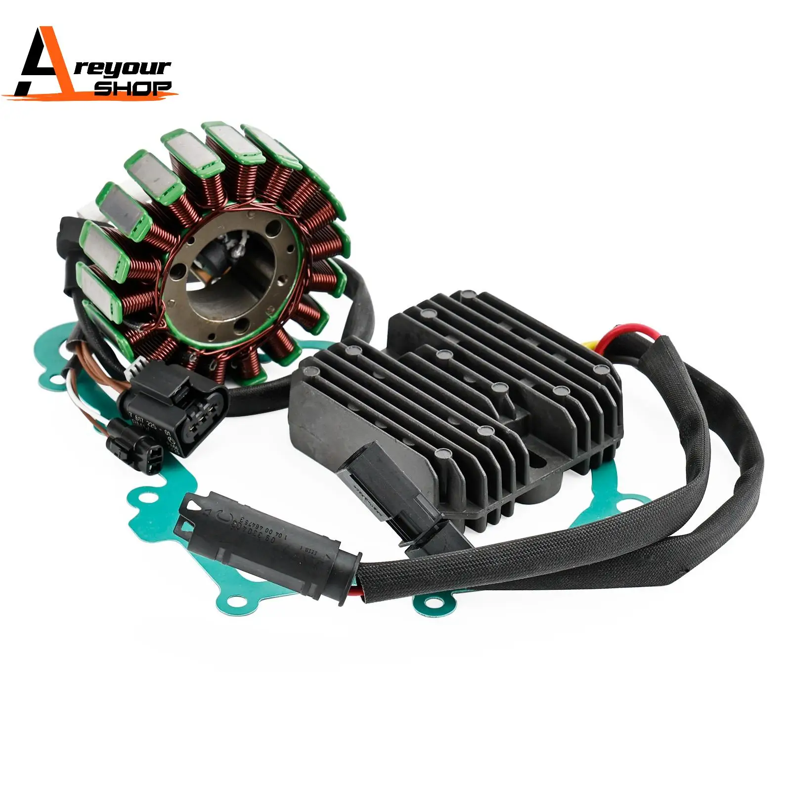 

Magneto Stator + Voltage Rectifier + Gasket for BMW G310 G310GS G310R 2016 2017 2018 2019 2020 2021 2022 2023