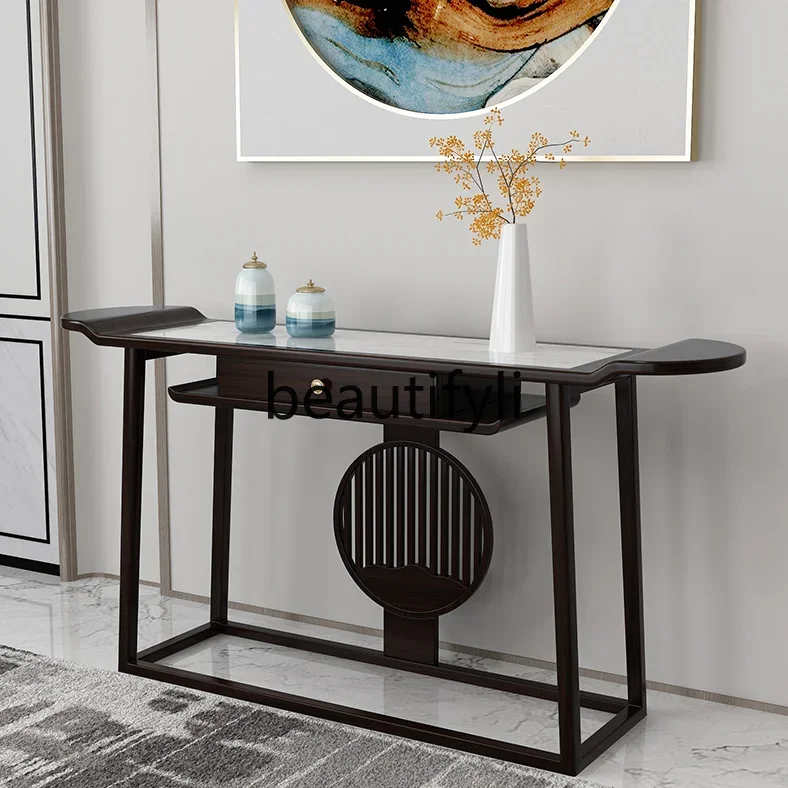 

SS New Chinese-style entrance front door, table, end view table, entrance table, simple entrance cabinet