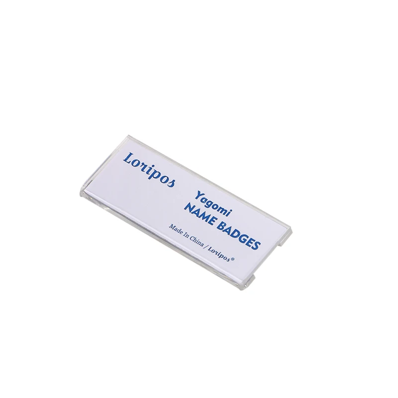 Pin-on Acryl Halter für Ausweis Identifikation Namensschild Ausweis Tag Sicherheitsnadeln Kunststoff Konferenz Namensschild Pin auf Halter – Detail 3