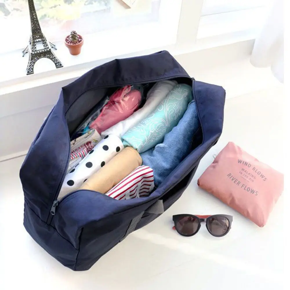 Foldable Storage Bag Lightweight Waterproof Travel Duffel Bag Business Trip Luggage Organizer Women & Men Tote Handbags