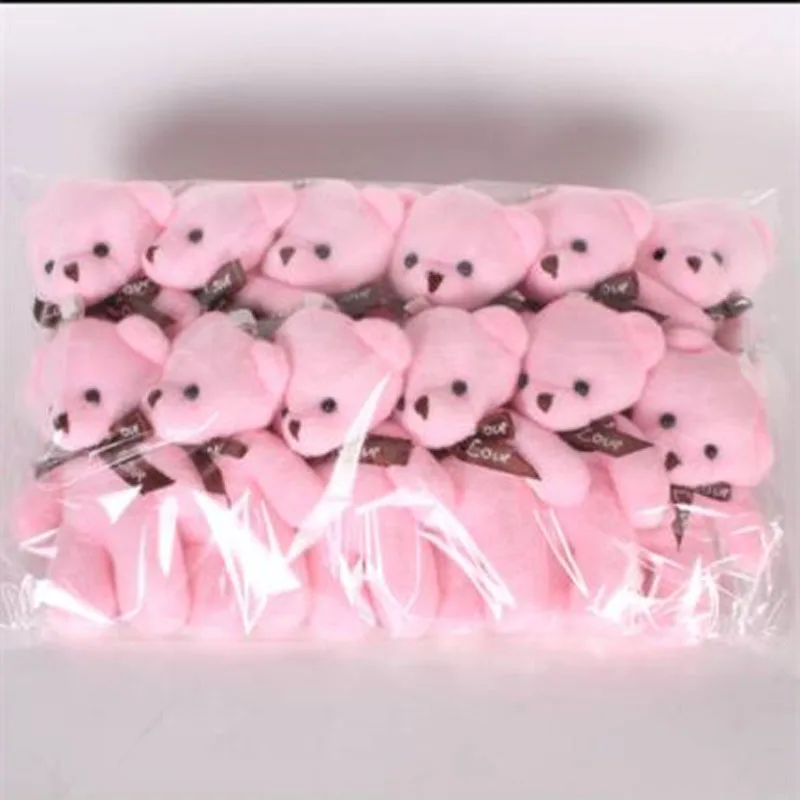 12 stks/partij Zachte Gevulde Beer Knuffels Mini Teddybeer Poppen Speelgoed Kleine Gift Party Bruiloft Sleutelhanger Tas Hanger Teddy sleutelhanger