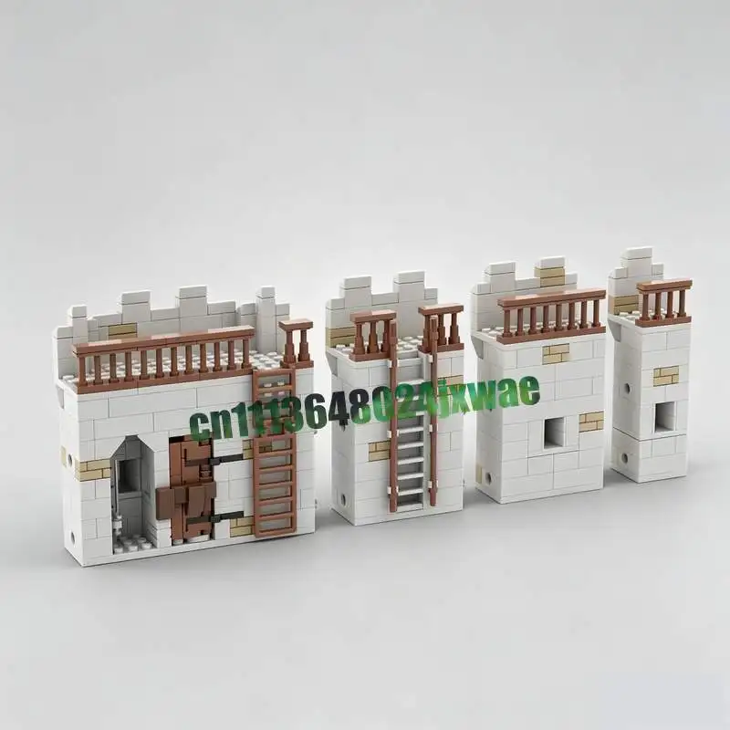 514Parts Modular Castle Wall Extension Medieval Model Custom Puzzle DIY Creative Assembly Educational Toy Blocks Popular Gifts