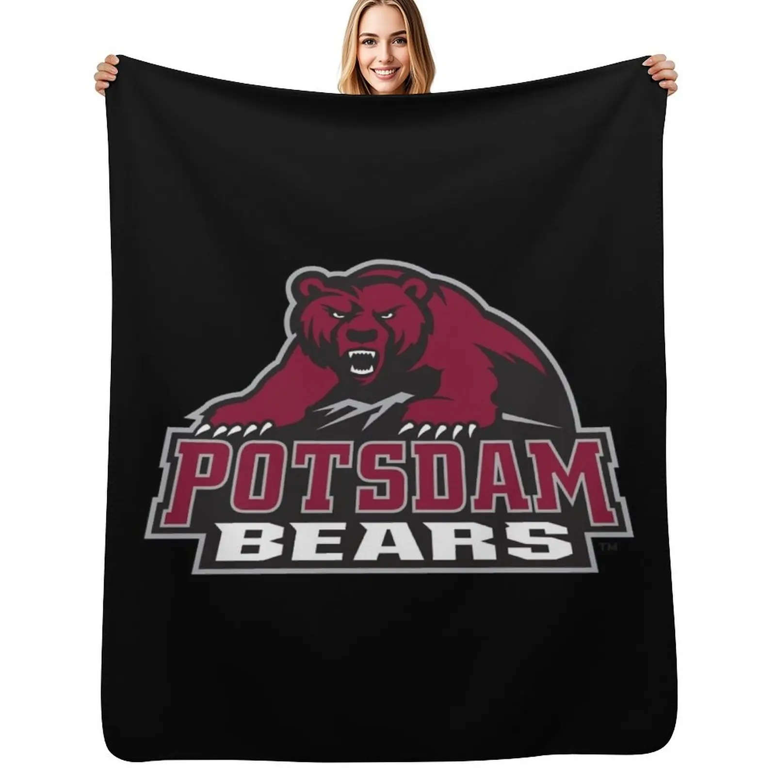 SUNY Potsdam bears Throw Blanket Year Round Soft Comfortable Blanket for Home