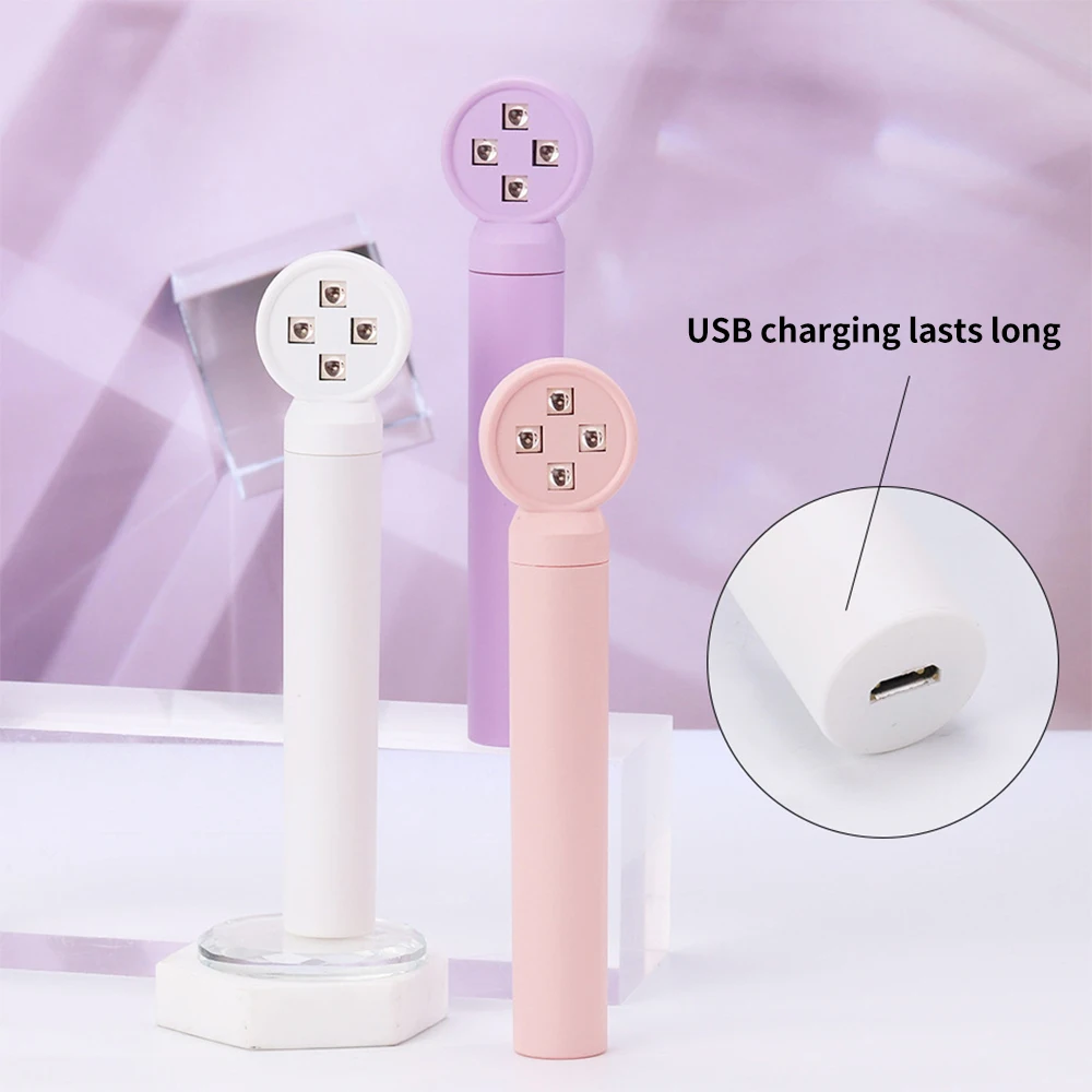LINMANDA Mini UV Light Lamp Flashlight 12W UV Gel Glue Curing Lamp Handheld USB Rechargeable UV LED Nail Quick Drying Light