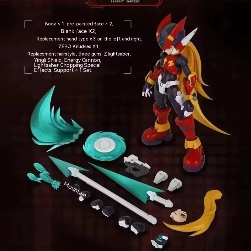 In Stock 17cm Eastern Model Copy-X Rockman Zero Mega Man Dwn Assembly Model With Bracket Action Toy Figures Kids Holiday Gifts