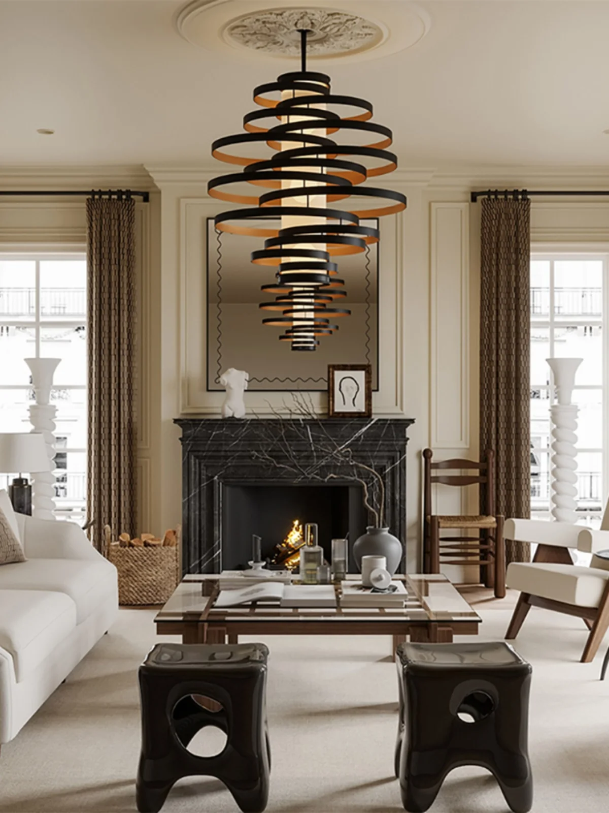 

Ретро-ткань для штор средней плотности в винтажном стиле, высококачественная, с геометрическим узором, светонепроницаемая, в китайском стиле, декоративный домашний текстиль