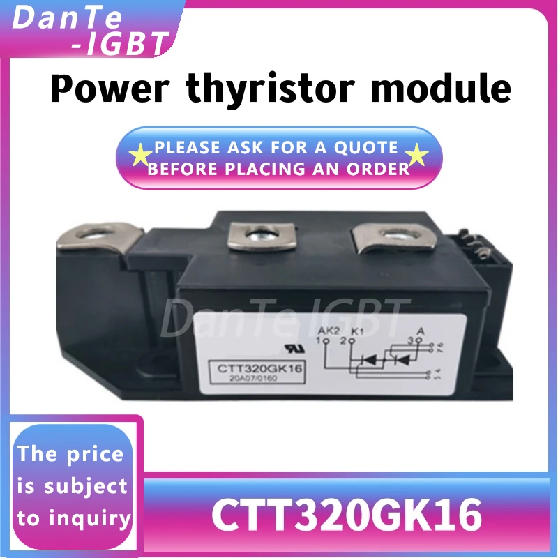 

Новый модуль тиристора CTT320GK16 320GK16 DC, регулятор напряжения постоянного тока, оригинальный спот