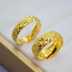 Fashion 14K Gold Ring for Men Women Wedding Engagement Fine Jewelry Luxury Gypsophila Ring Not Fade Fine Jewelry Gifts