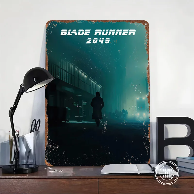 Blade Runner 2049 3D Texture Metal Poster Customized Wall Art Tin Sign Gift for Mancave Modern Home Decoration Luxury Decor Room