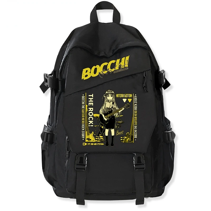 Anime Bocchi The Rock Gotou Hitori Cartoon High Capacity SchoolBag Multiple Pockets Shoulder Bag Student Knapsack Backpack