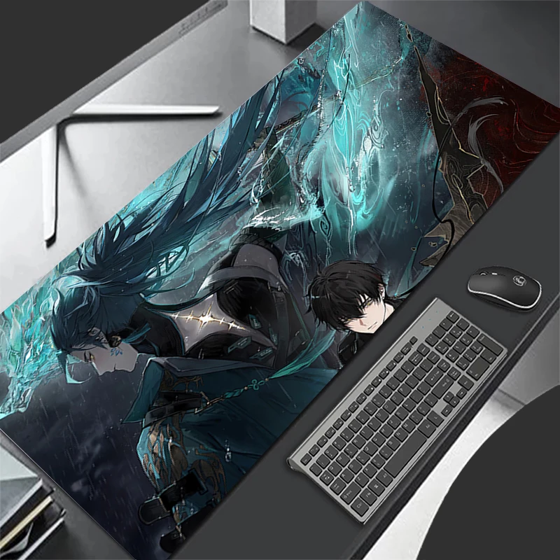 

Wuthering Waves Jiyan Mouse Pad Laptop Chinese Gaming Anime Mousepad XXL New Cool Keyboard Rug PC 900x400 Gamer Cabinet Desk Mat