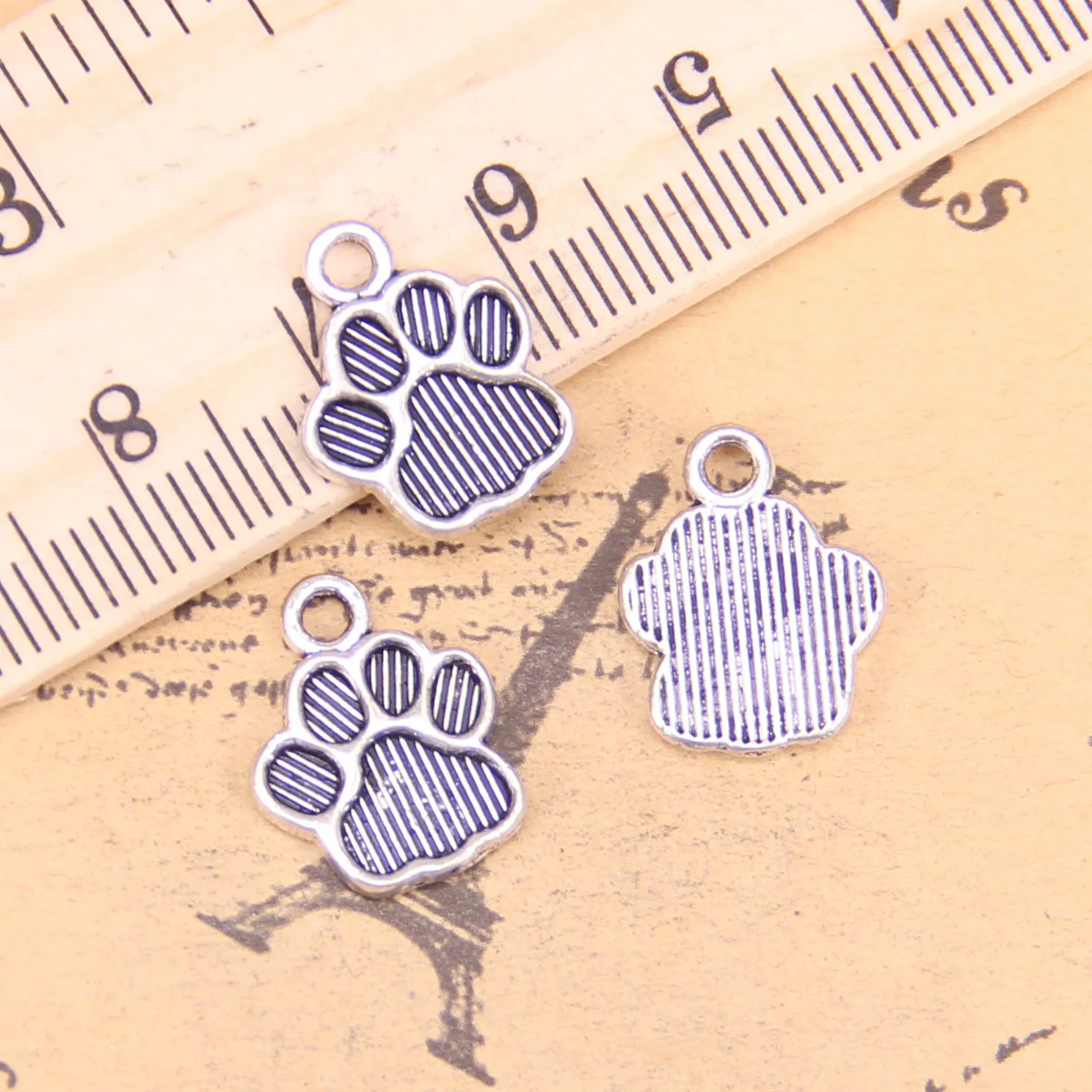 145pcs Jewelry Charms Bear Paw 15x12mm Antique Silver Plated Pendants Making DIY Handmade Tibetan Silver Jewelry