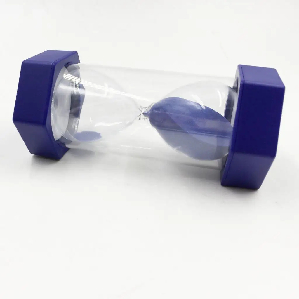 Visual Sand Timer 8 Minutes Blue Plastic Hourglass Kitchen Timing Tool Desk Timer for Cooking Reading Games