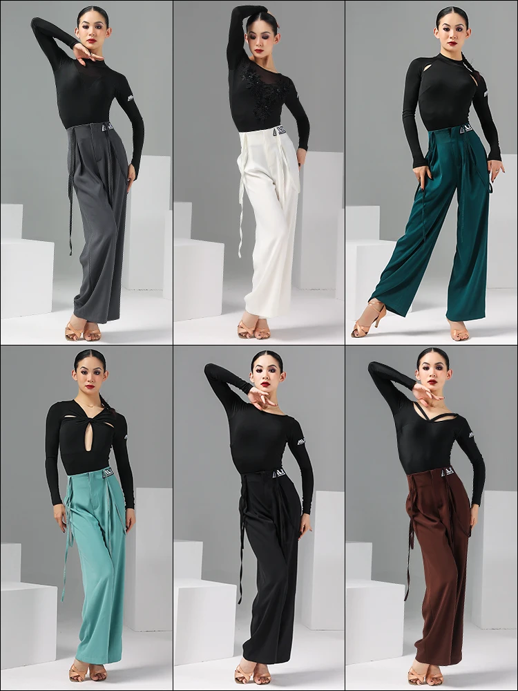 mulanxi-2026-new-latin-dance-clothes-high-waist-practice-pants-professional-modern-dance-clothes-flower-bud-pants-for-women