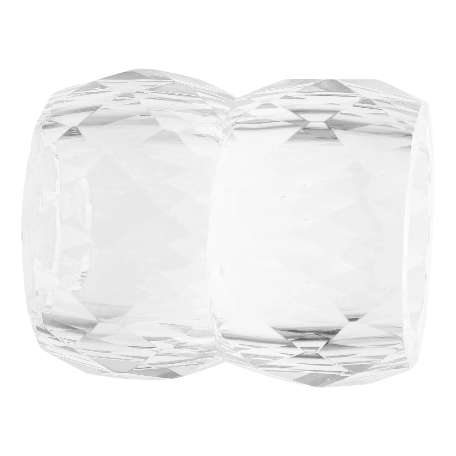 

2pcs Napkin Rings Transparent Holder Elegant Table Decor Holiday Dining Set Festive Party Clasp Serviette Band