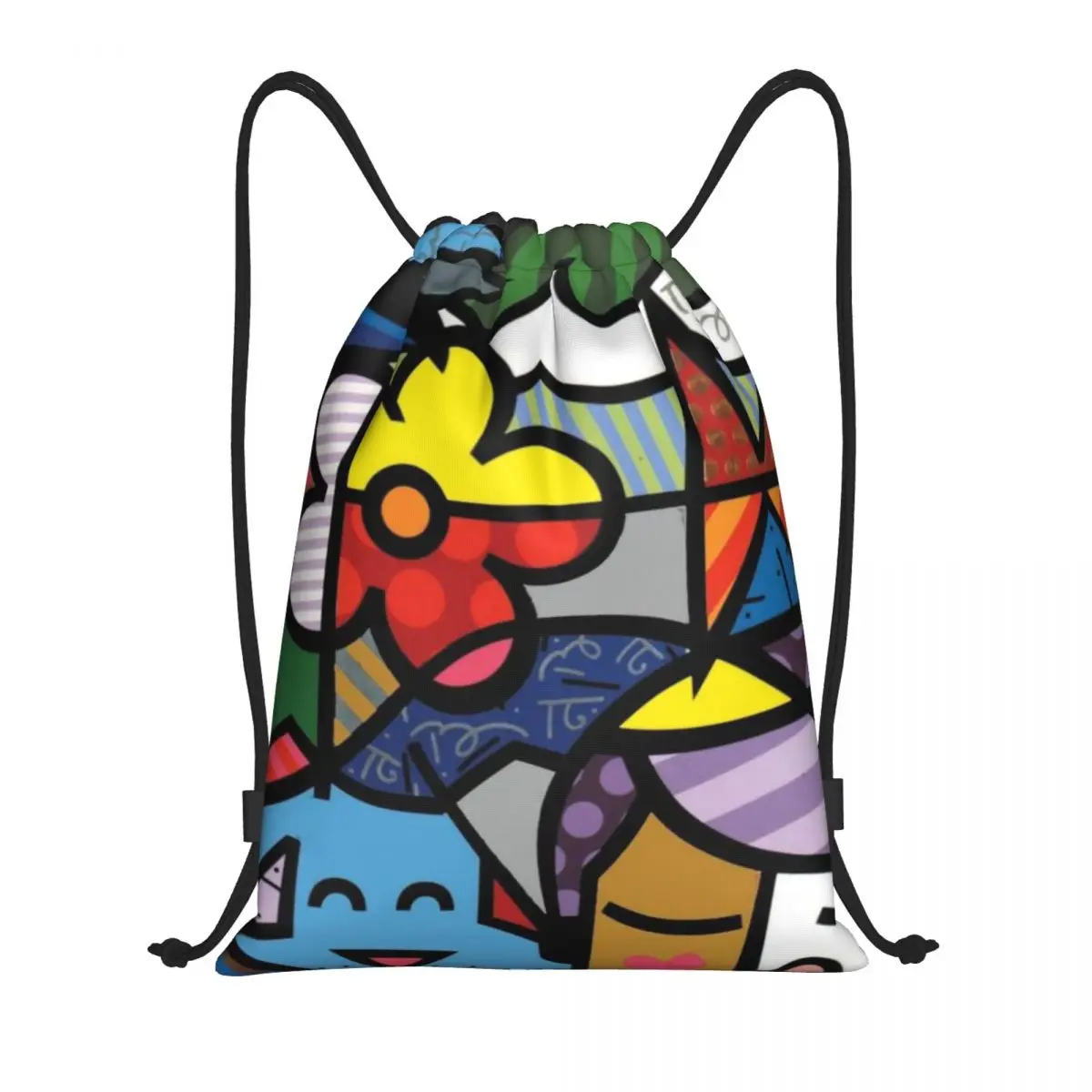 Nome personalizado à prova dwaterproof água ao ar livre praia natação esportes cordão mochila britto anime organizador ginásio saco de armazenamento